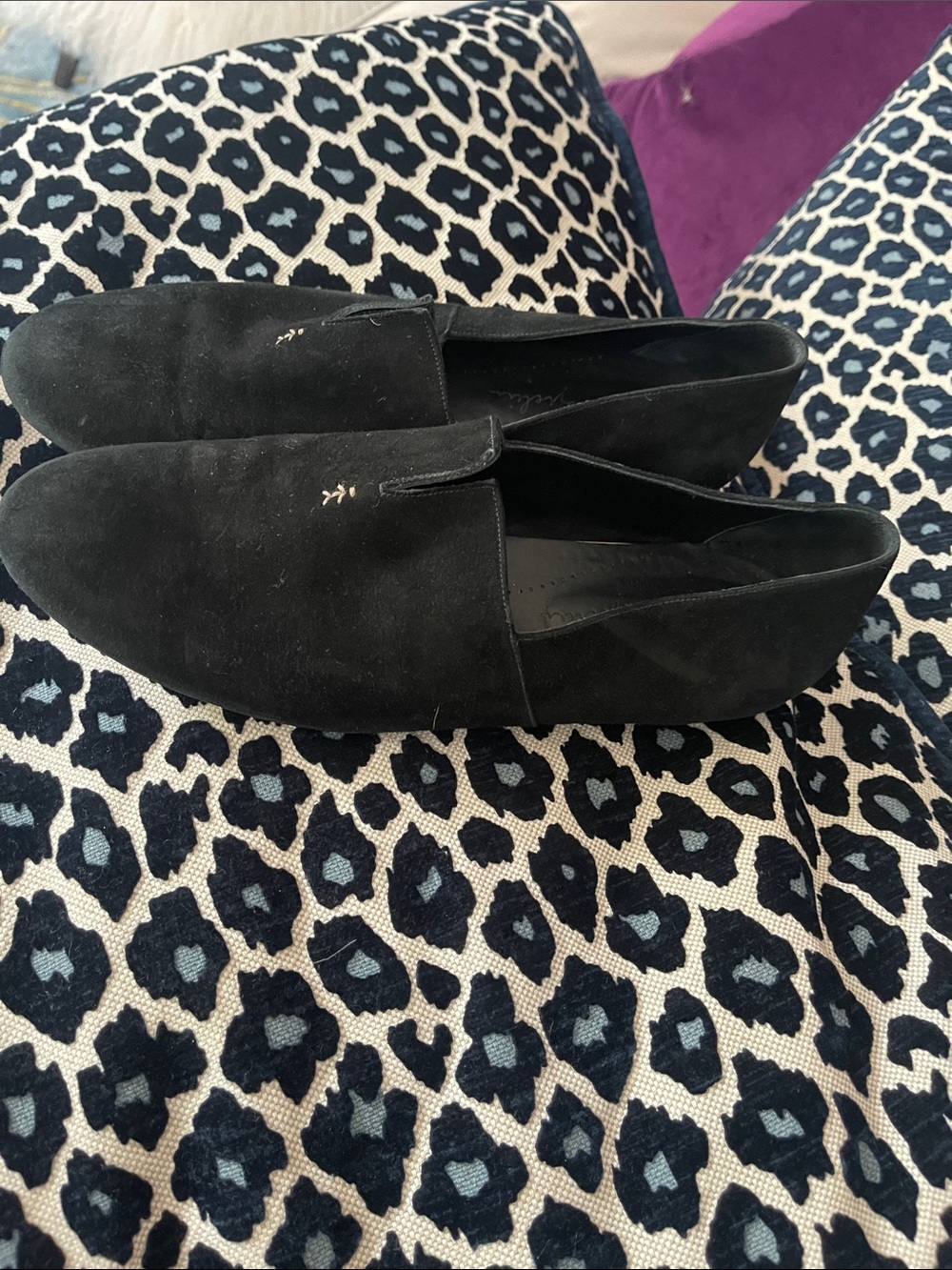 Women’s Black Suede Slip-On Loafers